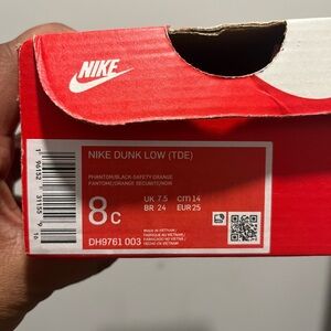 Nike Dunk Low (TDE) - Black and Orange